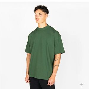 New Mens Destructive Short Sleeve T-shirt‎ in Green Medium